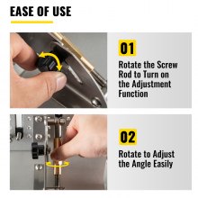 VEVOR Belt Grinder Knife Jig, 9-4/5'' Localizador de afilado largo, 85°~ 115°Ángulo ajustable, Belt Knife Sharpener Jig con portaherramientas, manijas dobles, Fabricación de cuchillos para máquina lijadora de banda - Grande