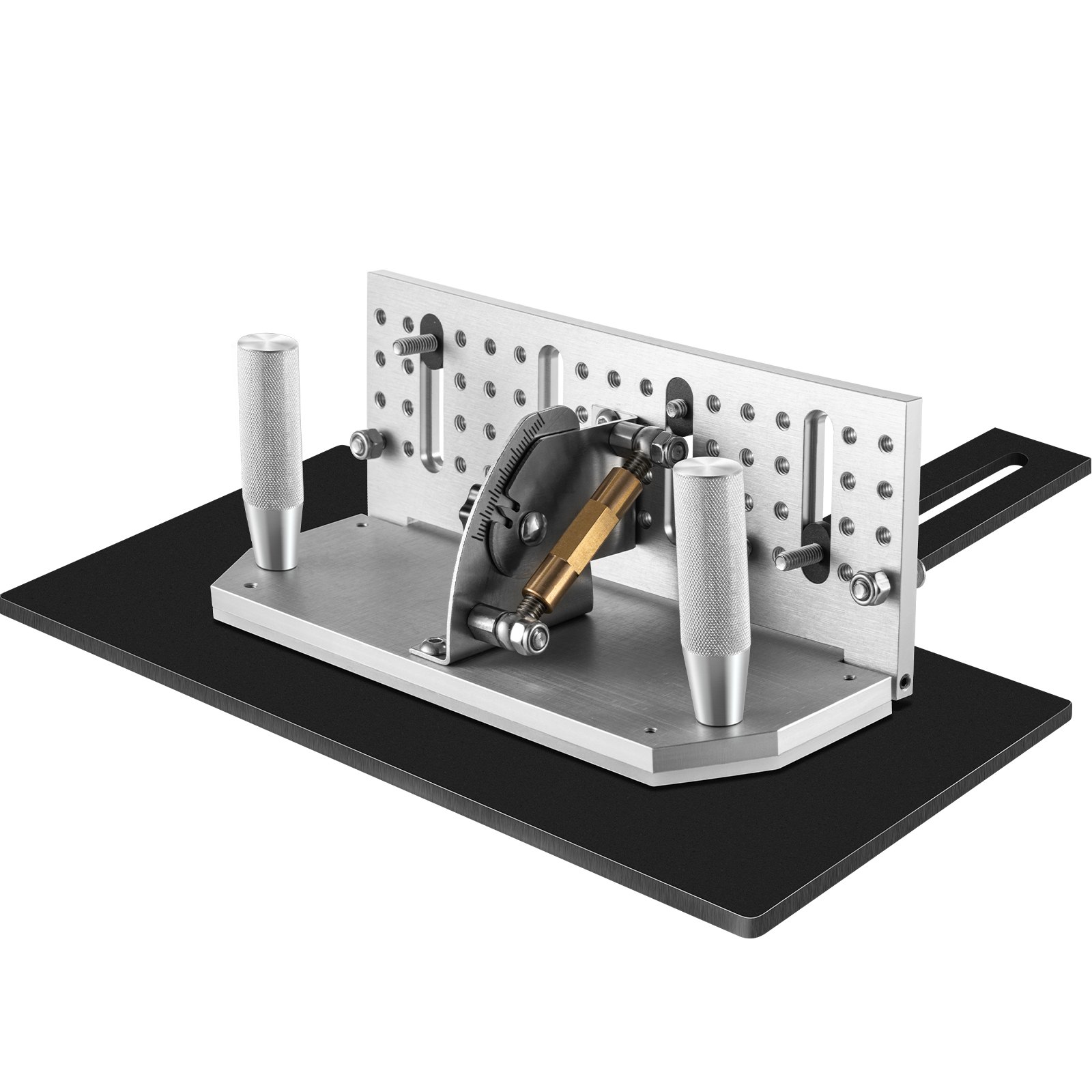 Plantilla para afiladora de banda VEVOR, localizador de afilado de 9-4/5", ángulo ajustable de 85° a 115°, plantilla para afilado de banda con portaherramientas, asas dobles, para lijadora de banda (grande)