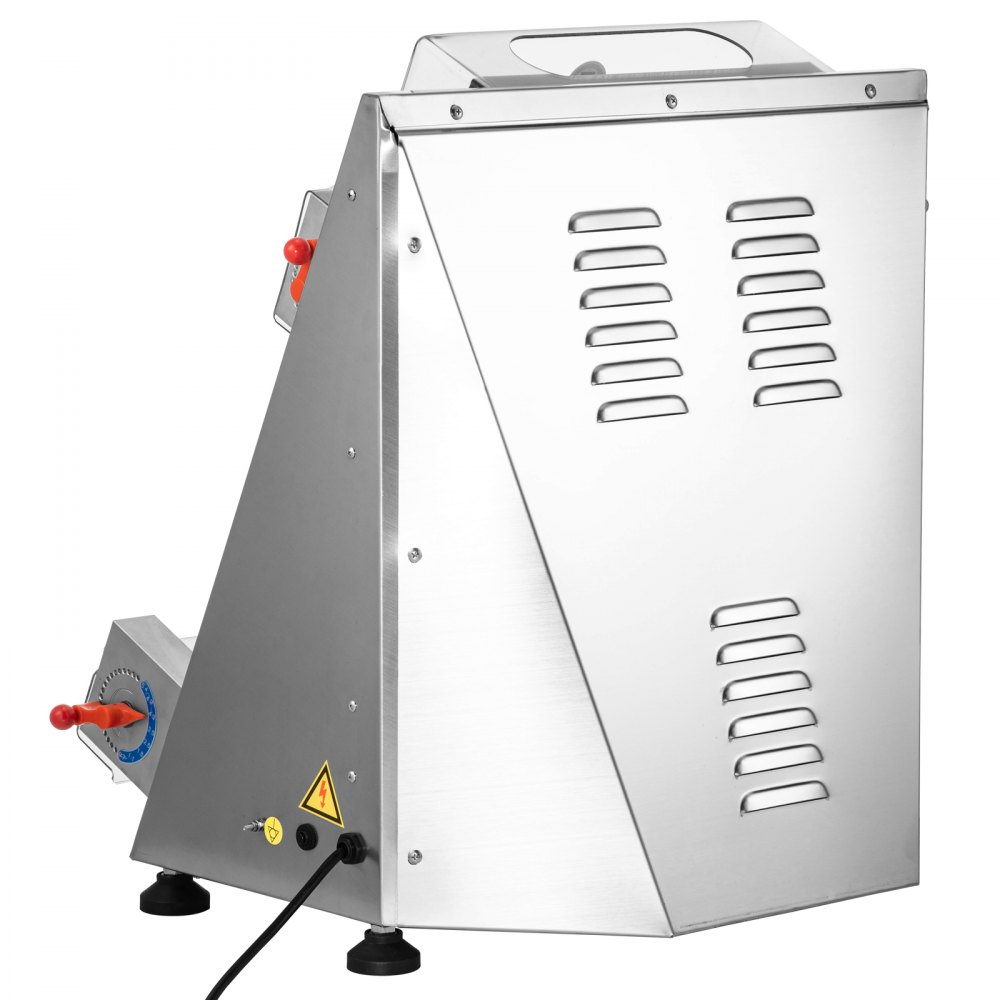 VEVOR Maquina para pasta rodillo de masa comercial 370 W automáticamente apto para fideos pizza pan y equipo para hacer pasta Plateado 15.7 inch 1