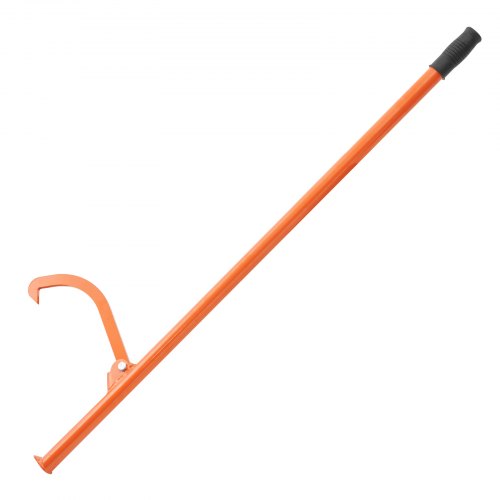 Herramienta de gancho VEVOR, 117 cm, rodillo de acero resistente para troncos, elevador de troncos, gato para troncos de 81 cm de diámetro, herramientas de tala forestal, manipulador de troncos de doble función para enrollar y sujetar troncos.