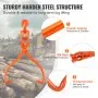 VEVOR Pinzas para arrastre de troncos, pinzas para elevación de troncos de 2 garras de 18 pulgadas, pinzas para arrastre de madera giratorias de acero resistente, capacidad de carga de 772 lbs/350 kg,