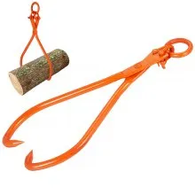 VEVOR Pinzas para arrastre de troncos, pinzas para elevación de troncos de 2 garras de 32 pulgadas, pinzas para arrastre de madera de acero resistente, capacidad de carga de 1543 lbs/700 kg, herramien