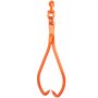 Pinzas para deslizar troncos VEVOR de color naranja con ganchos de acero duraderos y accesorio giratorio para uso intensivo.
