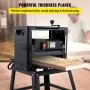 Cepilladora de espesores VEVOR de 12,5 pulgadas, plegable, 1500 W, para carpintería, velocidad de avance de 315"/min, doble cuchilla, de sobremesa, con interfaz de extracción de polvo y soporte para carpintería.