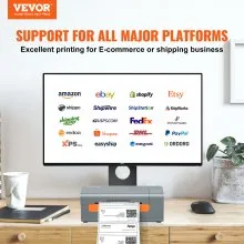 Impresora de etiquetas térmicas VEVOR 4X6 203DPI USB/Bluetooth para Amazon eBay Etsy UPS