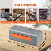 Impresora de etiquetas térmicas VEVOR 4X6 203DPI USB/Bluetooth para Amazon eBay Etsy UPS