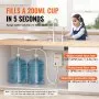 Dispensador de agua embotellada VEVOR con sistema de bombeo de 2 x 5 galones, dispensador de agua eléctrico automático, bomba de doble tubo para jarra, compatible con cafeteras, teteras, refrigeradores y máquinas de hielo.