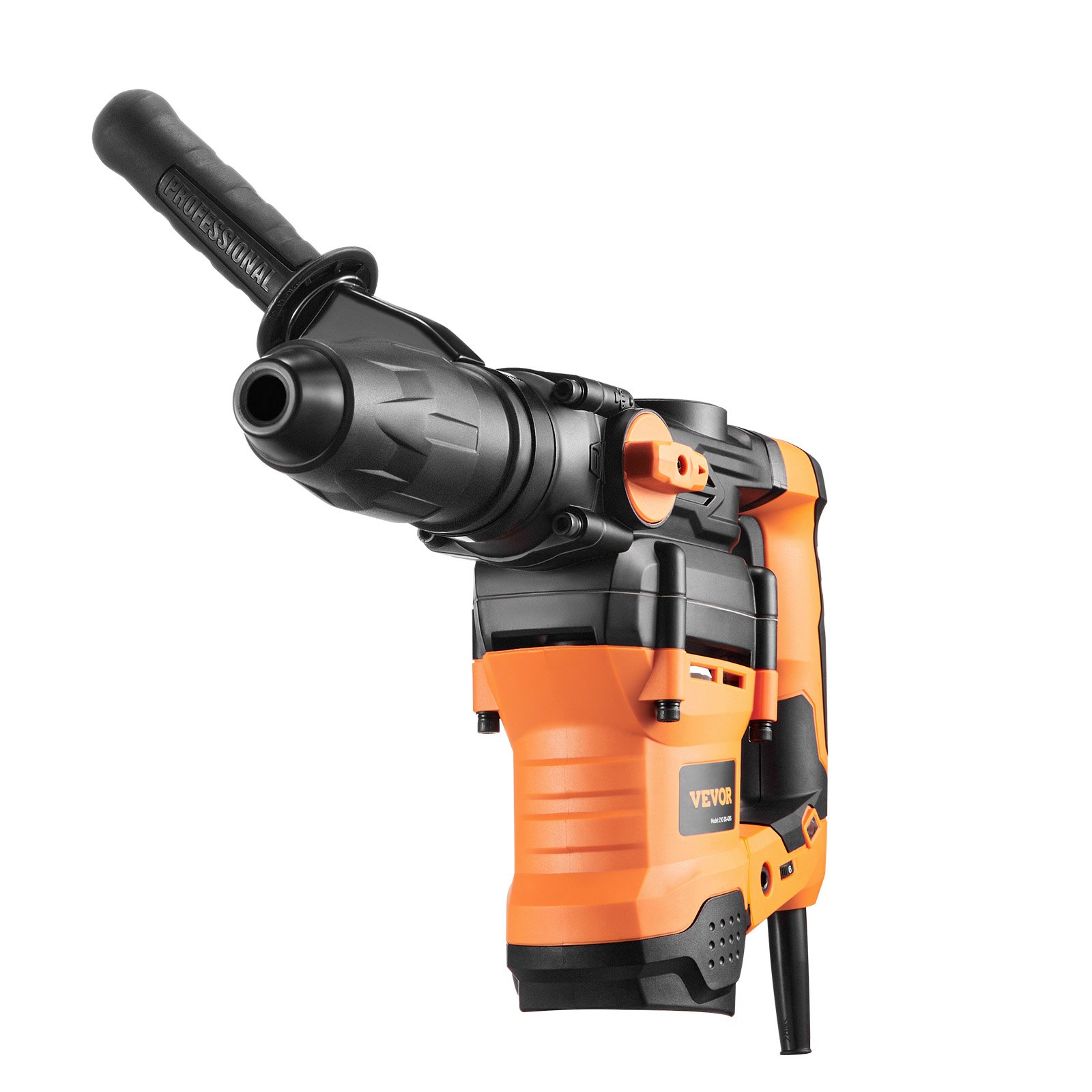 Taladro percutor rotativo VEVOR SDS-Max de 1-9/16 pulgadas, taladros con cable de 13 A, martillos cinceladores de alta resistencia con control de vibración y embrague de seguridad, martillos de demolición eléctricos de velocidad variable, herramienta eléctrica para hormigón