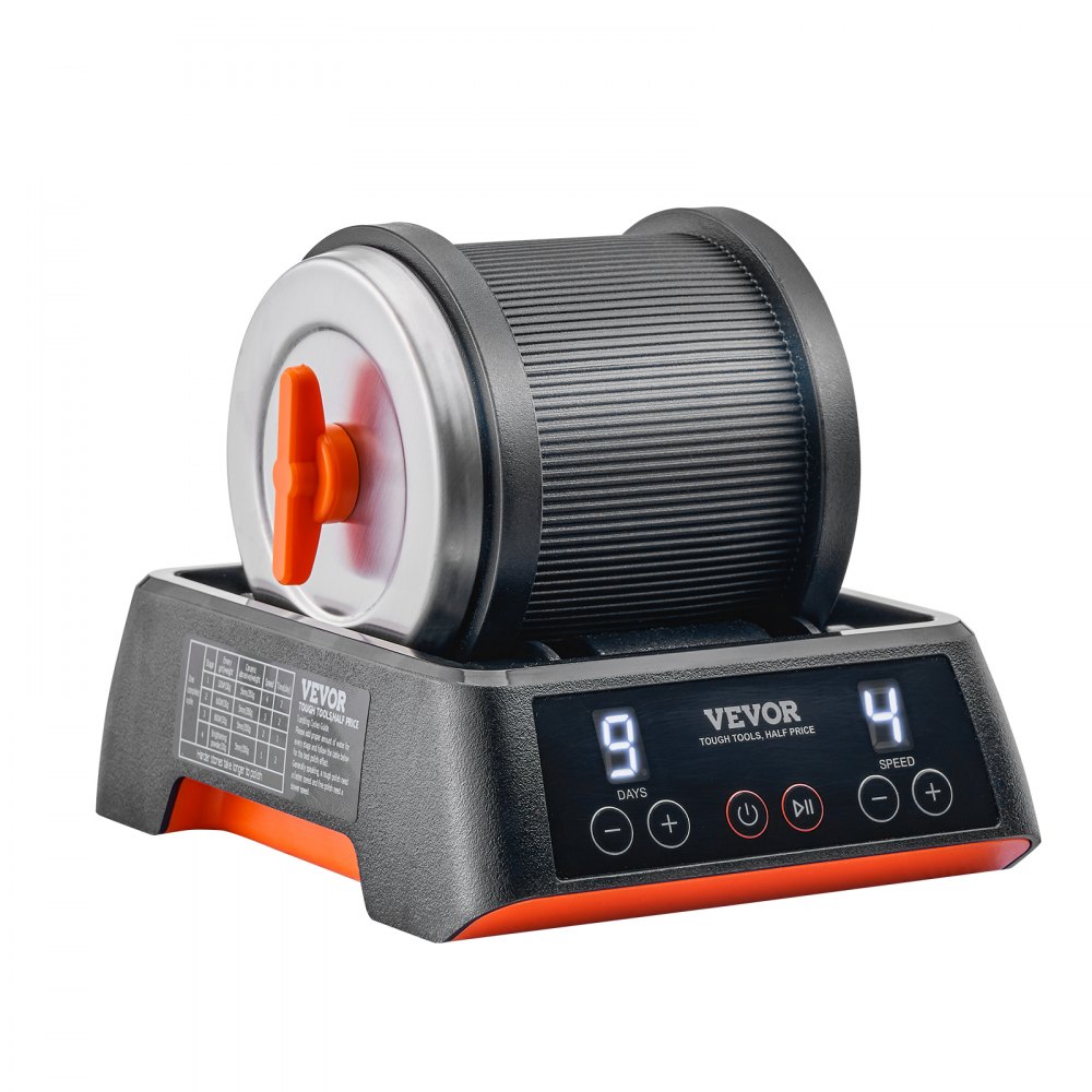 VEVOR Rock Tumbler Kit 1 lb Pulidor de rocas Piedras preciosas en bruto 4 granos de pulido