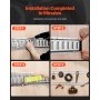 VEVOR E Track Kit de rieles de amarre, 34PCS 5FT E-Tracks Set Incluye 8 rieles de acero y 2 ranuras individuales y 8 juntas tóricas y 8 amarres con anillo en D y 8 tapas finales, accesorios de seguridad para carga, motocicletas y Bicicletas