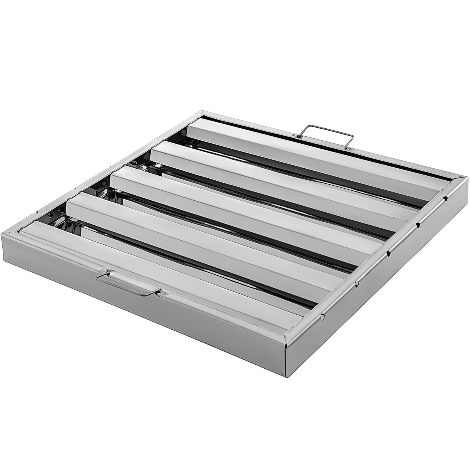 Filtros de campana VEVOR de acero inoxidable con asas y diseño aerodinámico.