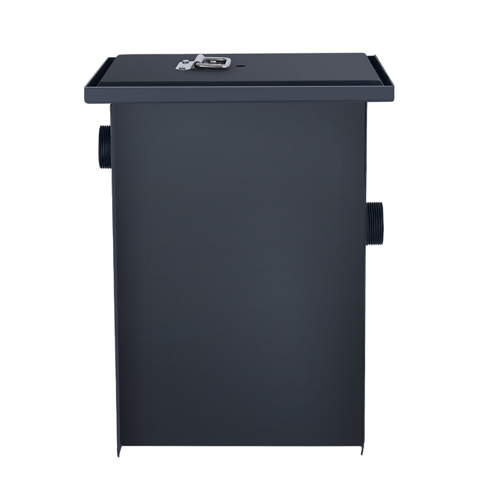 Trampa de grasa comercial VEVOR, interceptor de grasa de 8 lb, interceptor de entrada lateral, trampa de grasa de acero al carbono para debajo del fregadero, separador de aceite y agua de 4.6 GPM para aguas residuales, para restaurantes, cantinas, cocinas domésticas.