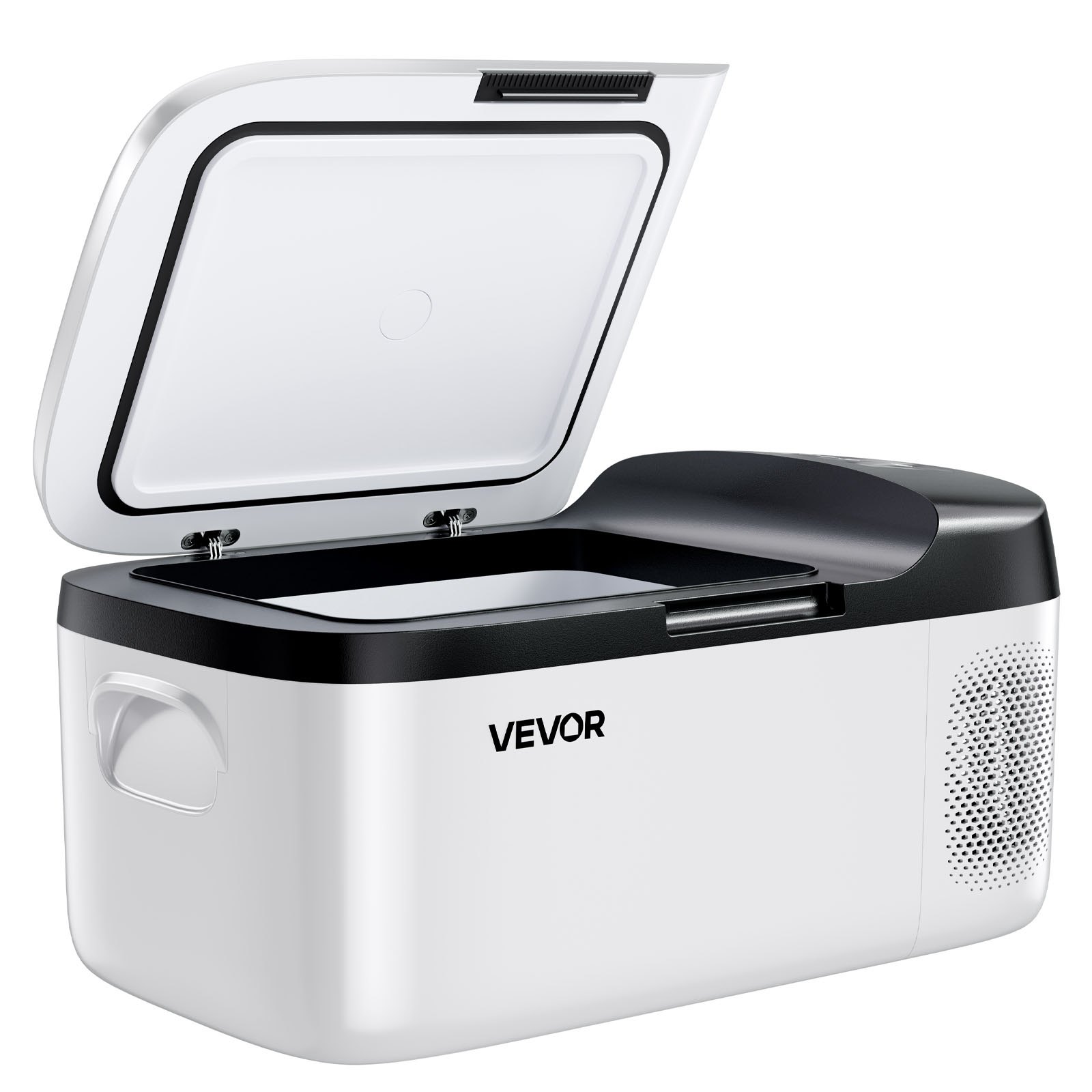 Refrigerador para auto VEVOR, 12/24 V CC, 100-240 V CA, con compresor, control de temperatura de -20 °C a 20 °C, con aplicación, congelador de 16 cuartos para autocaravanas, campings, barcos, camping y pesca, 60 W.