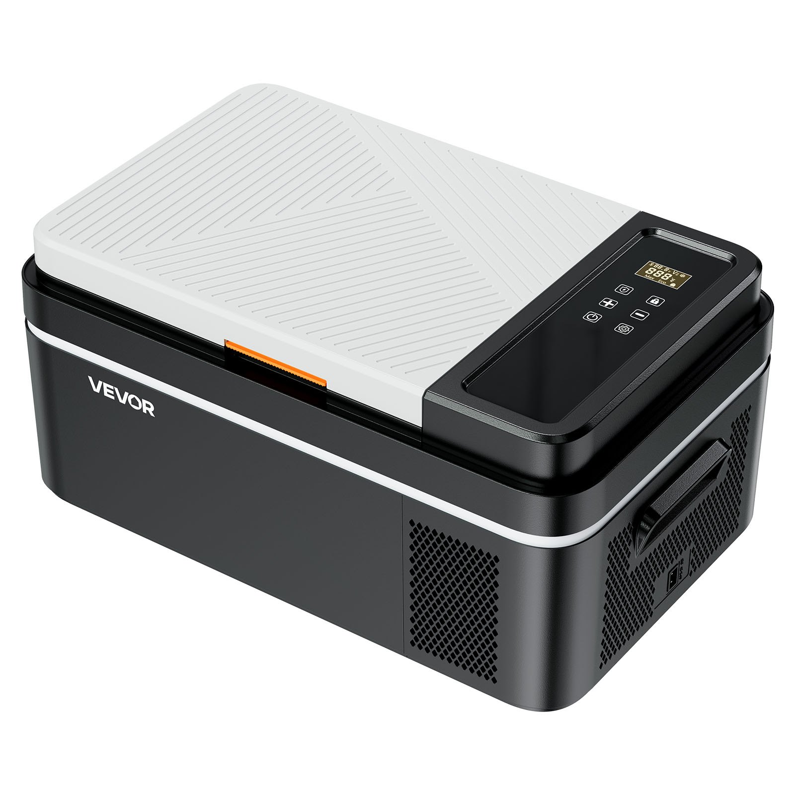 Refrigerador para auto VEVOR, DC 12/24V AC100-240V, enfriador eléctrico con compresor, -4°F a 68°F, refrigerador para auto con control por aplicación, congelador para autos de 21 cuartos para casas rodantes, campamentos, barcos, camping, pesca, congelador portátil de 60W