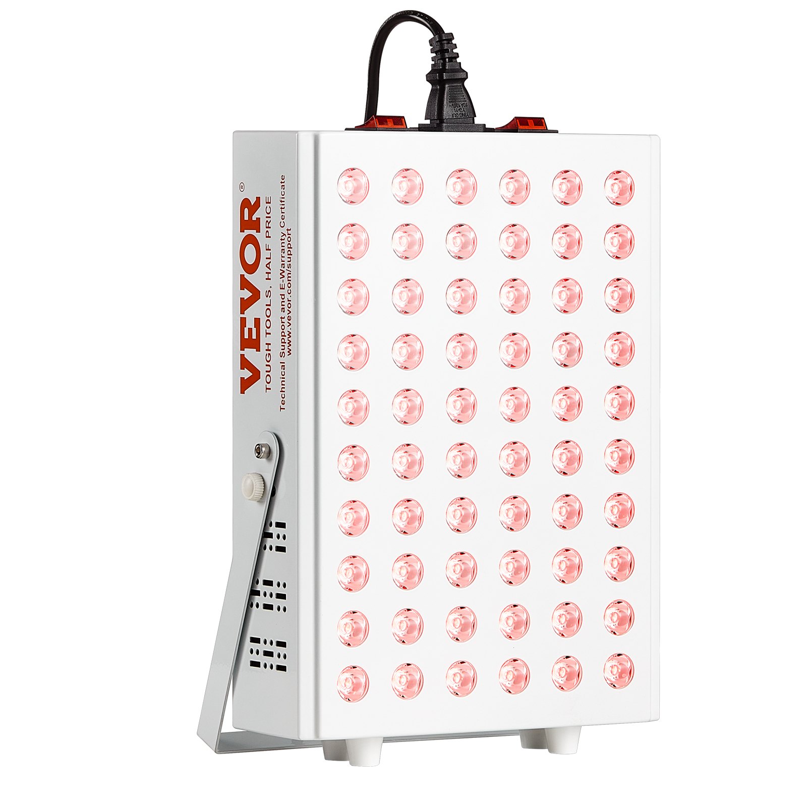 VEVOR Terapia de luz roja para cara corporal, 60 LED de doble chip, combo rojo de 660 nm e infrarrojo cercano de 850 nm, panel de terapia de luz roja de alta potencia para recuperación, alivio del dolor, curación de heridas, salud de la piel, 80 W