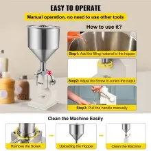 Máquina de llenado manual de líquidos VEVOR 5-110 ml, máquina de llenado manual, máquina de llenado de crema ajustable, máquina de llenado de botellas con una tolva de 11,5 L para llenar líquidos, perfumes, bebidas y cosméticos
