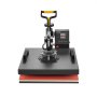 VEVOR Máquina de Prensado Térmico, 380 x 380 mm, 2 en 1, con Prensa para Gorras, con Giro de 360°, Control Digital Preciso, Calentamiento Rápido y Uniforme para Camisetas, Gorras y Sombreros, Negro