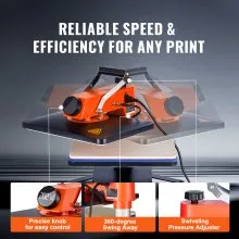 VEVOR Máquina de prensa de calor Prensa Térmica Máquina de sublimación de prensa de calor 6 en 1 para camisetas de bricolaje/sombreros/tazas/proyectos