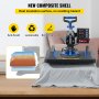 VEVOR Máquina de prensado en caliente, 12 x 15 pulgadas, calentamiento rápido, 360 Swing Away Digital Sublimation Camiseta Impresora de transferencia de vinilo con superficie anti-escaldaduras, bolsa de lona, ​​almohada, pancarta, lista ETL, azul