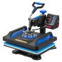 VEVOR Máquina de prensado en caliente, 12 x 15 pulgadas, calentamiento rápido, 360 Swing Away Digital Sublimation Camiseta Impresora de transferencia de vinilo con superficie anti-escaldaduras, bolsa de lona, ​​almohada, pancarta, lista ETL, azul