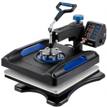 VEVOR Prensa de Calor Negro y Azul Máquina de Prensado en Caliente 15"x15"