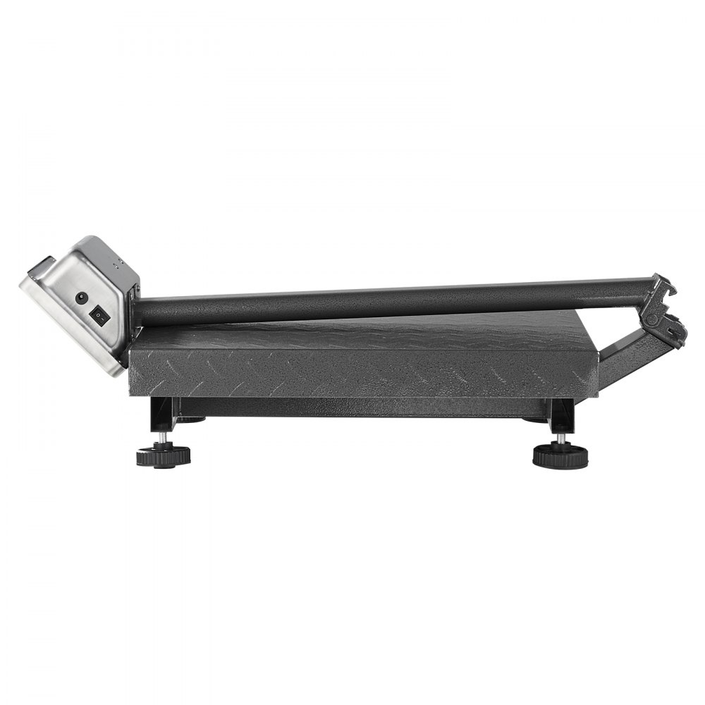 VEVOR Báscula digital de plataforma, capacidad de carga 300kg, precisión de 0,1kg, con función de tara y calculadora de precios. Pantalla de alta definición de acero inoxidable para cajas y equipaje
