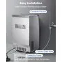 Máquina de hielo comercial VEVOR, 36 kg/24 h con capacidad de almacenamiento de 5,9 kg, de sobremesa/independiente/bajo mostrador, fabricada en acero inoxidable con pantalla LED y autolimpieza, ideal para el hogar, bares y restaurantes.