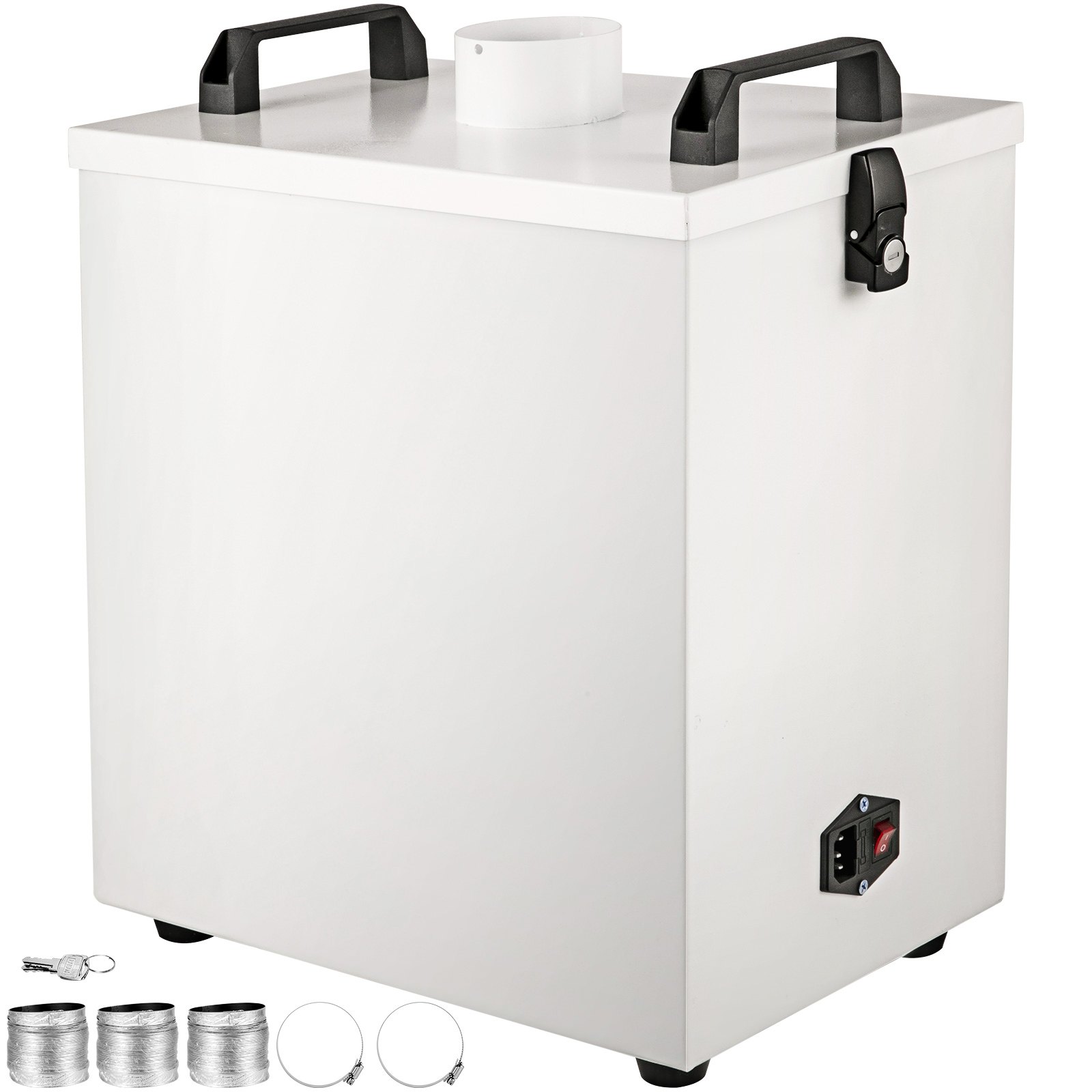 VEVOR Pure Air Fume 80W Purificador de aire de humo 110V Extractor de humos 180m³/H Purificador de humo Eliminador de absorbentes para máquina de grabado láser CNC(110V)