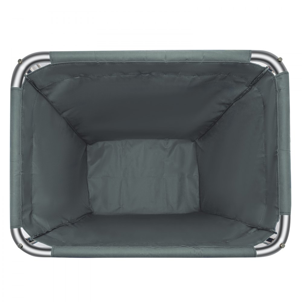 Camión de cesta VEVOR, cesta de lavandería de lona de acero de 10 bushel, ruedas de 3 pulgadas de diámetro, cesta de tapa de camión, cesta de lavandería de lona, generalmente se utiliza para transportar ropa, almacenar artículos diversos adecuado para hotel, hogar, hospital