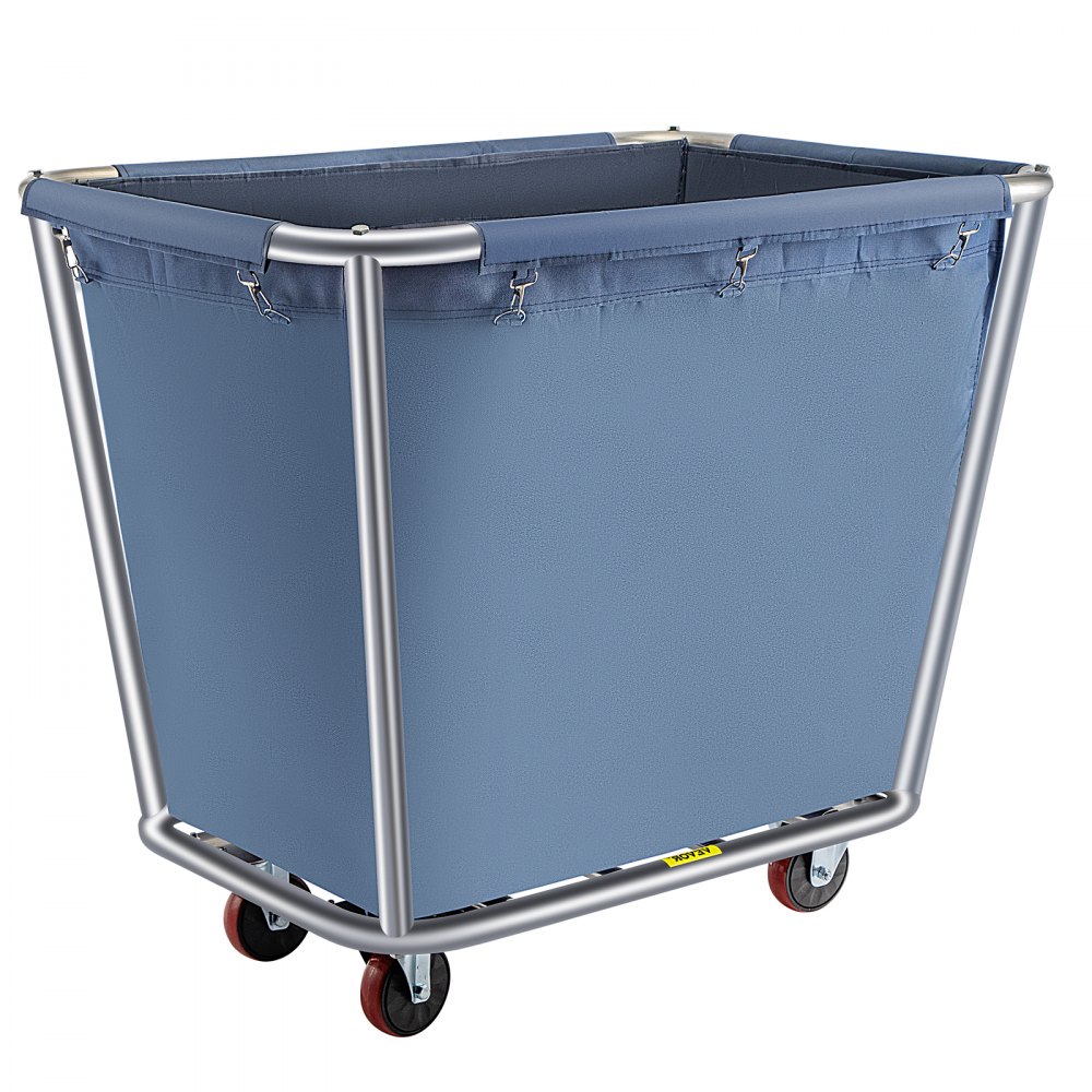 Camión de cesta VEVOR, cesta de lavandería de lona de acero de 12 bushel, cesta de tapa de camión con ruedas de 3 "de diámetro, carrito de lavandería de lona generalmente utilizado para transportar ropa, almacenar artículos diversos adecuados para hotel, hogar
