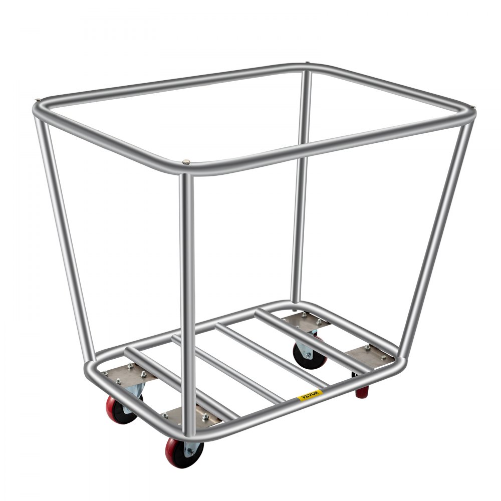 Camión de cesta VEVOR, cesta de lavandería de lona de acero de 12 bushel, cesta de tapa de camión con ruedas de 3 "de diámetro, carrito de lavandería de lona generalmente utilizado para transportar ropa, almacenar artículos diversos adecuados para hotel, hogar