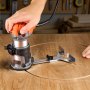 VEVOR Fresadora de Madera 1 HP 710 W, Rebajadora Eléctrica de 6 Velocidades Variables, con Base Fija y Cubierta Antipolvo, Fresadora de Cantos para Carpintería, Proyectos de Bricolaje, con Cable