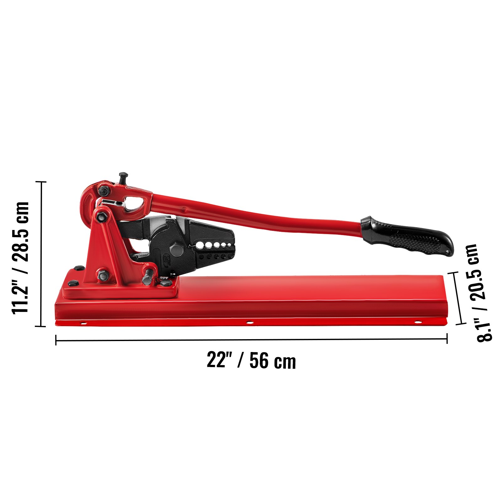 Banco VEVOR rojo con palanca, 22&quot; de largo, 11,2&quot; de alto y 8,1&quot; de ancho.