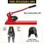 VEVOR Bench Swager Tool 24" Wire Rope Swaging Tool w/Crimper Cable Bolt Cutter Head Bench Crimper 1/16"-3/16" Mangas de aluminio/cobre Bench Cable Alloy Steel Crimper Swager for1/2" Wire Rope Ferrules