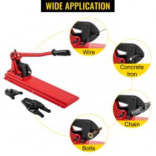 VEVOR Bench Swager Tool 24" Wire Rope Swaging Tool w/Crimper Cable Bolt Cutter Head Bench Crimper 1/16"-3/16" Mangas de aluminio/cobre Bench Cable Alloy Steel Crimper Swager for1/2" Wire Rope Ferrules