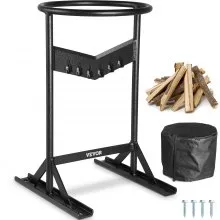 Divisor de leña VEVOR, divisor de madera XL de 9 x 17 pulgadas, hoja única en forma de V para seguridad de los dedos, divisor de troncos manual para dividir madera, estructura y estabilidad de acero resistente y resistente, divisor de troncos