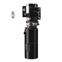Bomba hidráulica VEVOR, unidad de potencia hidráulica de 10 cuartos, bomba de remolque de descarga de acción simple, caudal de 1,7 GPM, presión de alivio máxima de 3200 PSI, bomba hidráulica de 220 V CA para elevación de automóviles de remolque de descarga