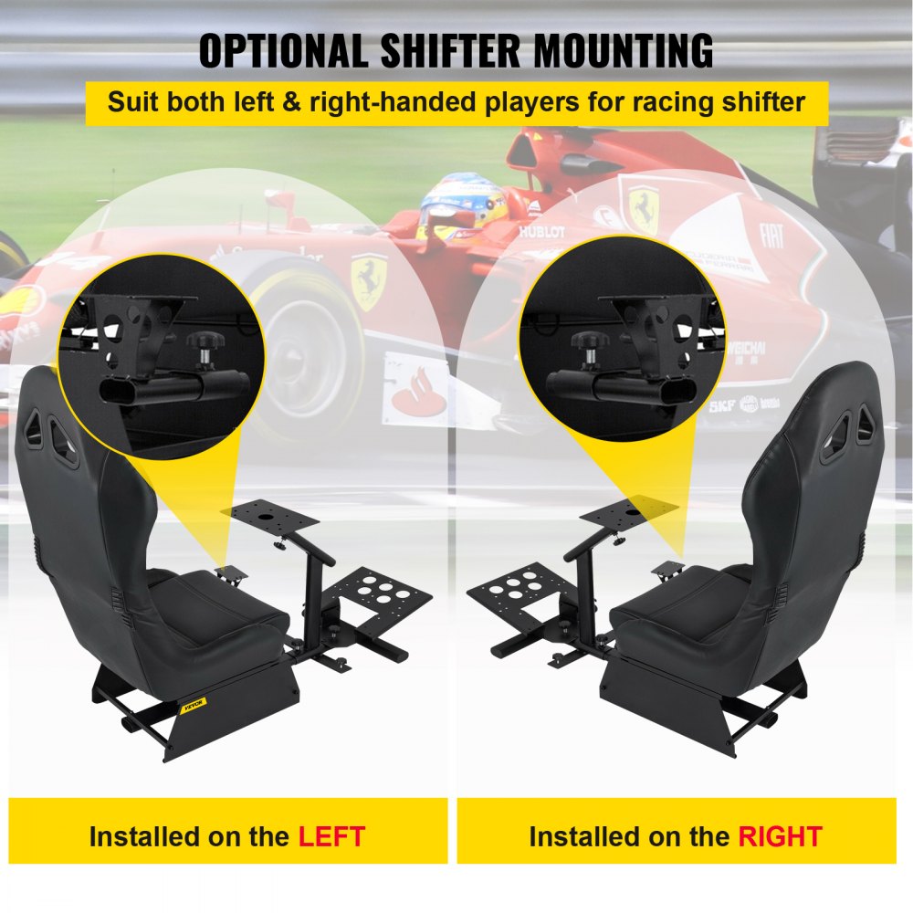 VEVOR Asiento para Simulación de Conducción Racing Simulator Simulador de Conduccion PS4 Completo Simulador Cabina Playseat PS4 G25 / G27 / G29 / G920