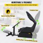 Asiento de simulador de conducción VEVOR Asiento reclinable para juegos de conducción ajustable con montaje de palanca de cambios apto para Logitech G25/G27/G29/G920 Soporte de volante de carreras Asiento de simulador de carreras de cabina