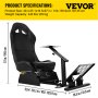 VEVOR Asiento para Simulación de Conducción Racing Simulator Simulador de Conduccion PS4 Completo Simulador Cabina Playseat PS4 G25 / G27 / G29 / G920