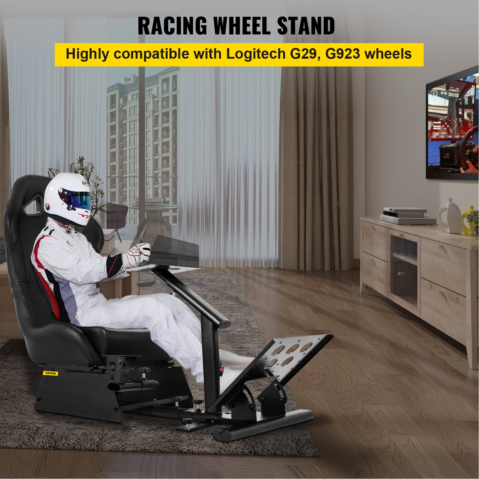 VEVOR Asiento para Simulación de Conducción Racing Simulator Simulador de Conduccion PS4 Completo Simulador Cabina Playseat PS4 G25 / G27 / G29 / G920