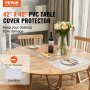 VEVOR Protector de mesa transparente, cubierta de mesa redonda de 42 pulgadas/1068 mm, mantel de plástico de PVC de 1,5 mm de espesor, protector de escritorio impermeable para escritorio, mesa de café, mesa de comedor