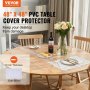 VEVOR Protector de mesa transparente, cubierta de mesa redonda de 48 pulgadas/1230 mm, mantel de plástico de PVC de 1,5 mm de espesor, protector de escritorio impermeable para escritorio, mesa de café, mesa de comedor