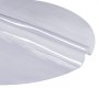 Protector de mesa VEVOR, lámina de plástico transparente redonda con acabado brillante y superficie lisa.