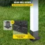 Base para poste VEVOR, placa base para buzón de 10 x 10 cm, anclaje para poste de cerca con recubrimiento en polvo negro, base para poste de terraza de acero Q235, placa base de montaje en superficie para buzones, soportes de terraza y barandillas de porche.