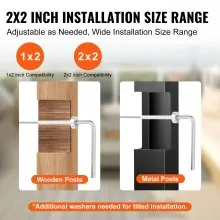 VEVOR - Juego de 20 barandillas de cable invisibles, receptor invisible de acero inoxidable T316 de 1/8" y extremo de perno de presión para barandillas de cable, tensor de presión de 1/8" para postes de madera/metal, herrajes para barandillas de cable, color plateado