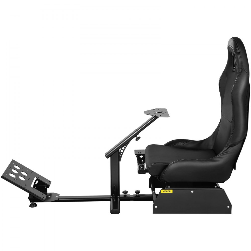 Asiento de simulador de carreras VEVOR, ajustable, reclinable, para juegos, con soporte para palanca de cambios, compatible con PS4, PS3, Xbox, asiento de simulador de carreras Logitech, soporte para volante de carreras (asiento, PS3/PS3/G29/G920)