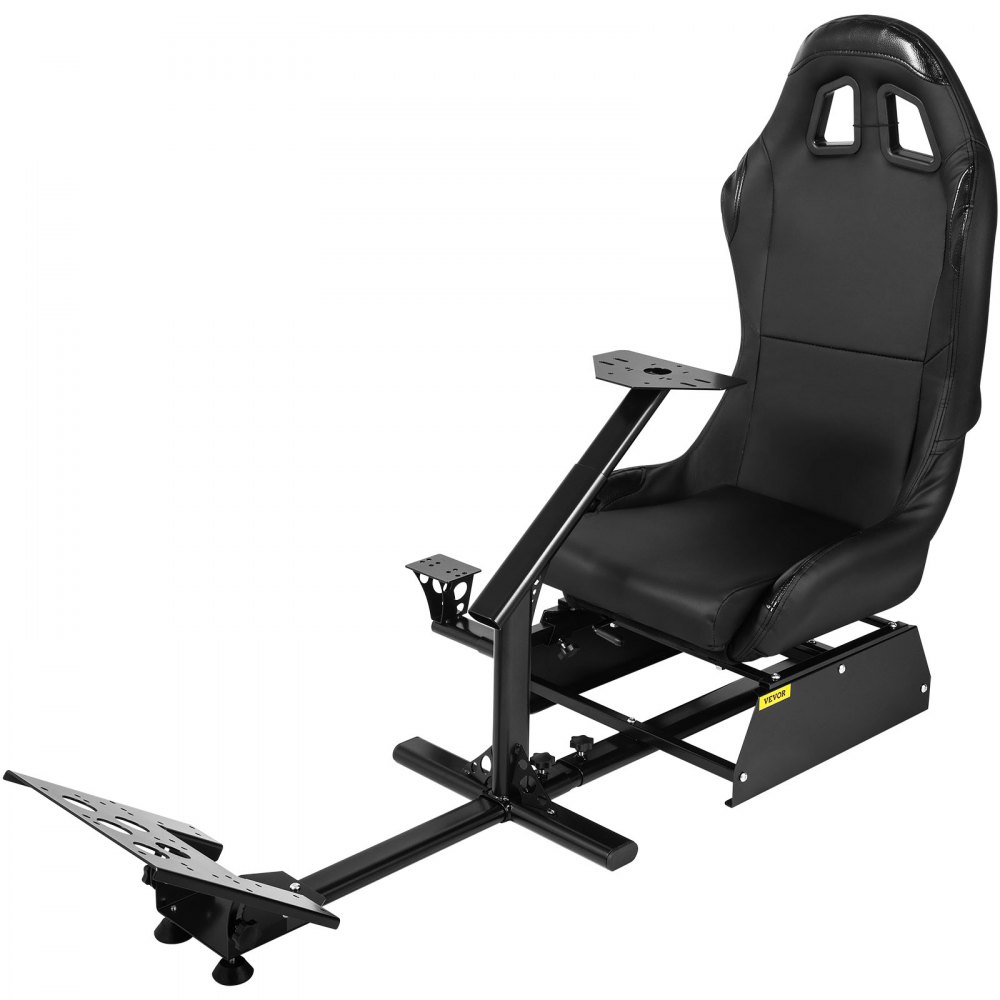 Asiento de simulador de carreras VEVOR, ajustable, reclinable, para juegos, con soporte para palanca de cambios, compatible con PS4, PS3, Xbox, asiento de simulador de carreras Logitech, soporte para volante de carreras (asiento, PS3/PS3/G29/G920)