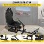 Asiento de simulador de carreras VEVOR, ajustable, reclinable, para juegos, con soporte para palanca de cambios, compatible con PS4, PS3, Xbox, asiento de simulador de carreras Logitech, soporte para volante de carreras (asiento, PS3/PS3/G29/G920)