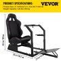 Especificaciones del simulador de carreras VEVOR: 21,3 x 55 x 42,5 pulgadas, capacidad de 440 libras.